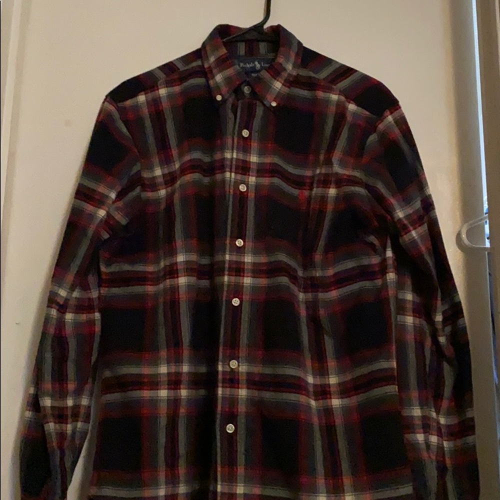 Ralph Lauren flannel long sleeve polo